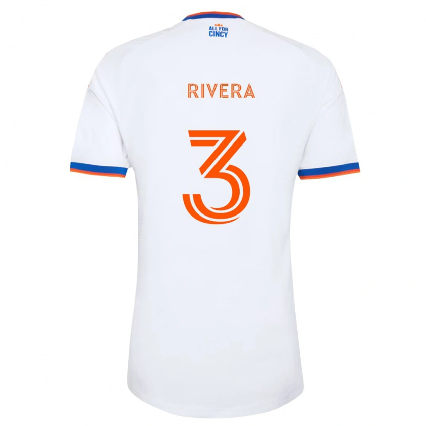 Danxen Femme Maillot Nicholas Rivera #3 Blanc Bleu Marine Orange Tenues Extérieur 2026/27 T-Shirt