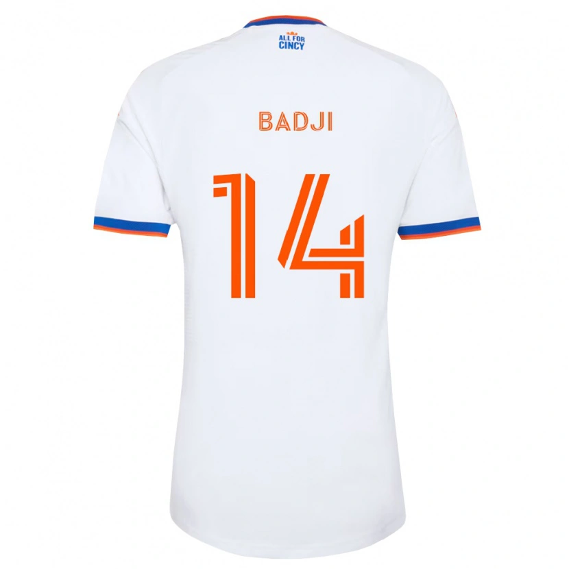 Danxen Femme Maillot Dominique Badji #14 Blanc Bleu Marine Orange Tenues Extérieur 2026/27 T-Shirt