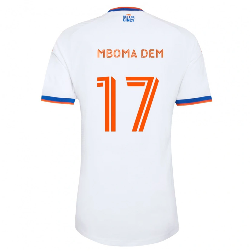 Danxen Femme Maillot Kenji Mboma Dem #17 Blanc Bleu Marine Orange Tenues Extérieur 2026/27 T-Shirt