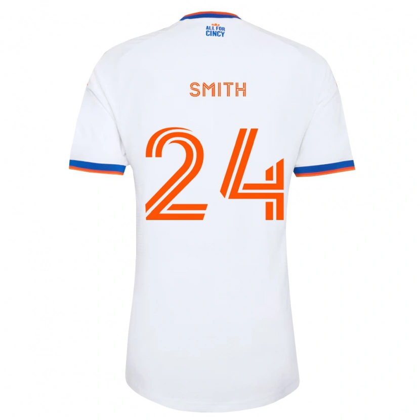 Danxen Femme Maillot Kyle Smith #24 Blanc Bleu Marine Orange Tenues Extérieur 2026/27 T-Shirt