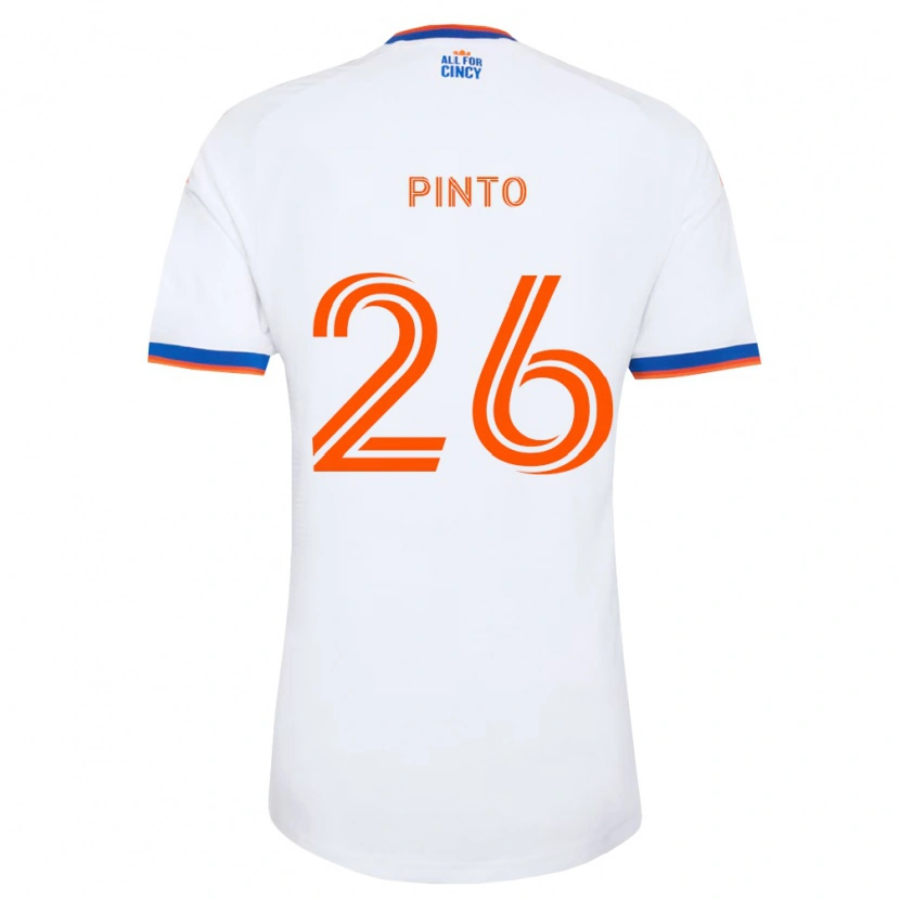Danxen Femme Maillot Malik Pinto #26 Blanc Bleu Marine Orange Tenues Extérieur 2026/27 T-Shirt