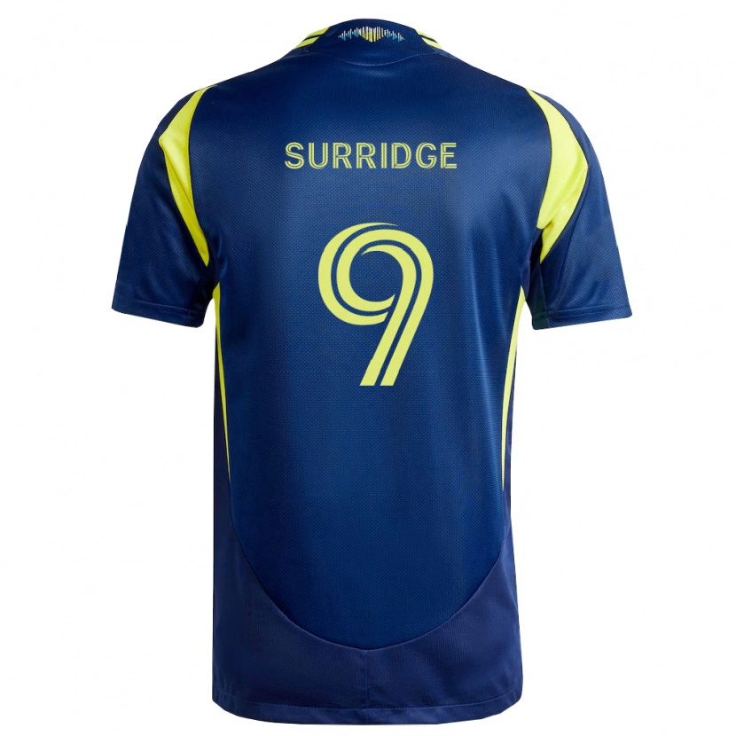 Danxen Femme Maillot Sam Surridge #9 Jaune Bleu Marine Tenues Extérieur 2026/27 T-Shirt