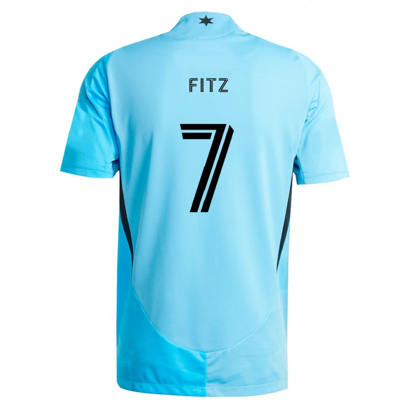 Danxen Femme Maillot Dominik Fitz #7 Bleu Clair Noir Tenues Extérieur 2026/27 T-Shirt