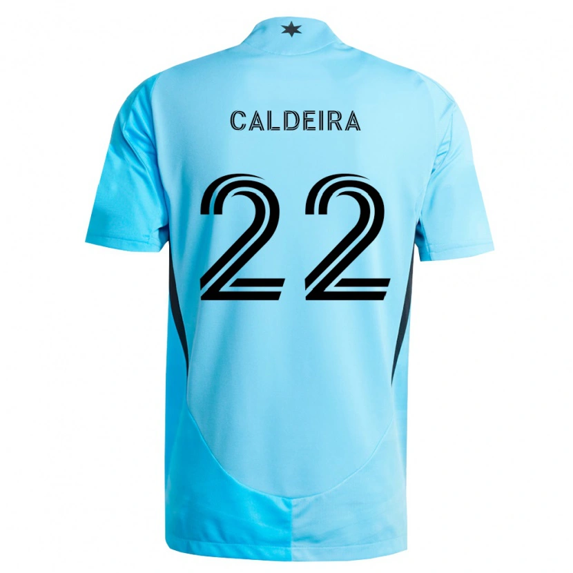 Danxen Femme Maillot Marcus Caldeira #22 Bleu Clair Noir Tenues Extérieur 2026/27 T-Shirt
