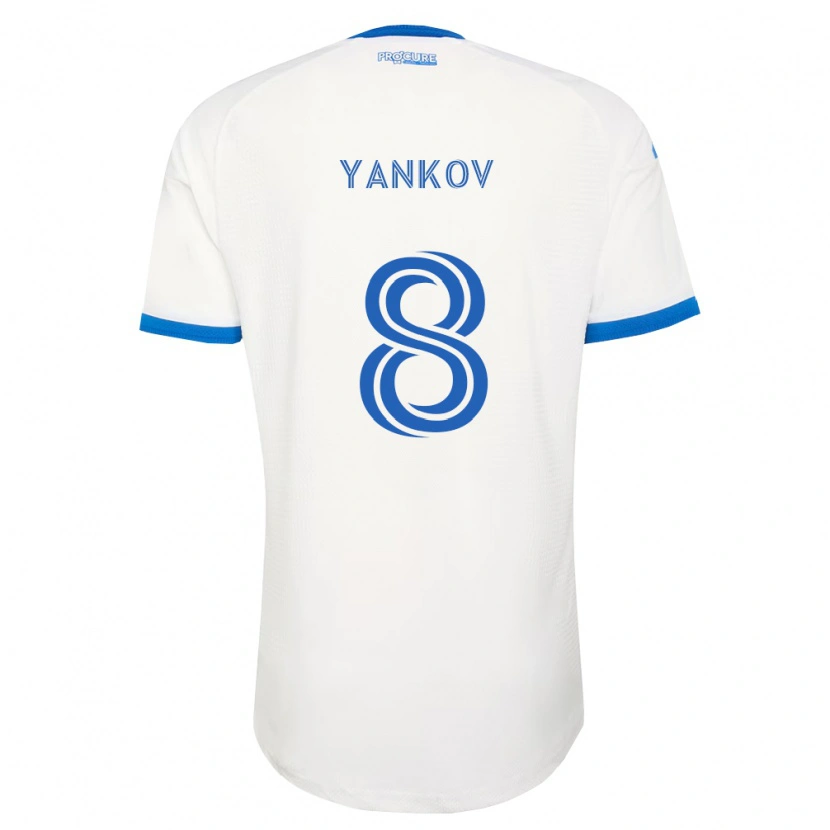 Danxen Femme Maillot Dominik Yankov #8 Bleu Ciel Blanc Tenues Extérieur 2026/27 T-Shirt