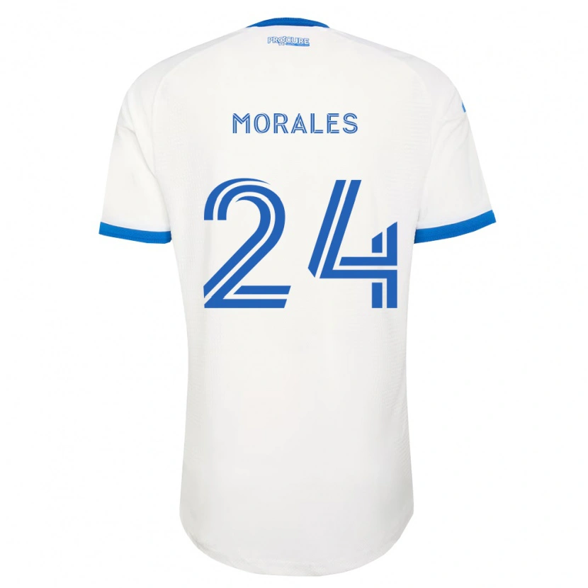 Danxen Femme Maillot Efraín Morales #24 Bleu Ciel Blanc Tenues Extérieur 2026/27 T-Shirt