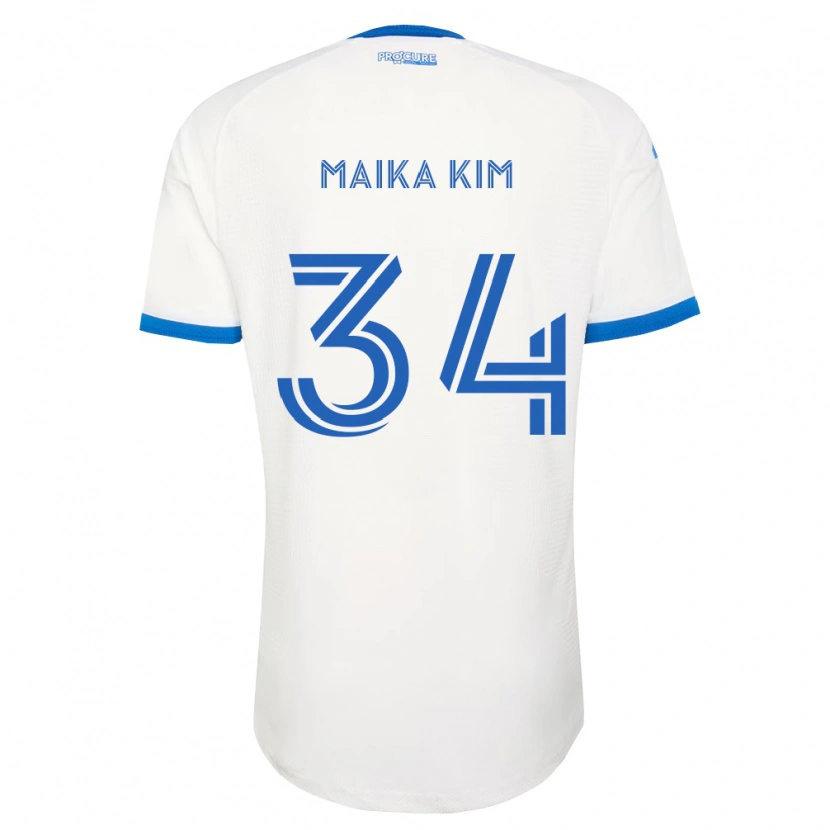 Danxen Femme Maillot Guerrier Maika Kim #34 Bleu Ciel Blanc Tenues Extérieur 2026/27 T-Shirt