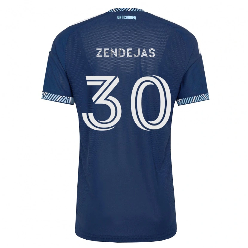 Danxen Femme Maillot Adrián Zendejas #30 Bleu Foncé Blanc Tenues Extérieur 2026/27 T-Shirt