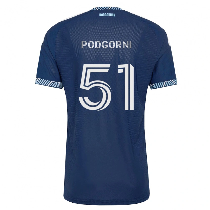 Danxen Femme Maillot Kevin Podgorni #51 Bleu Foncé Blanc Tenues Extérieur 2026/27 T-Shirt