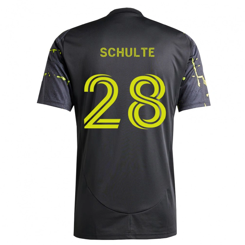 Danxen Femme Maillot Patrick Schulte #28 Jaune Fluo Noir Tenues Extérieur 2026/27 T-Shirt