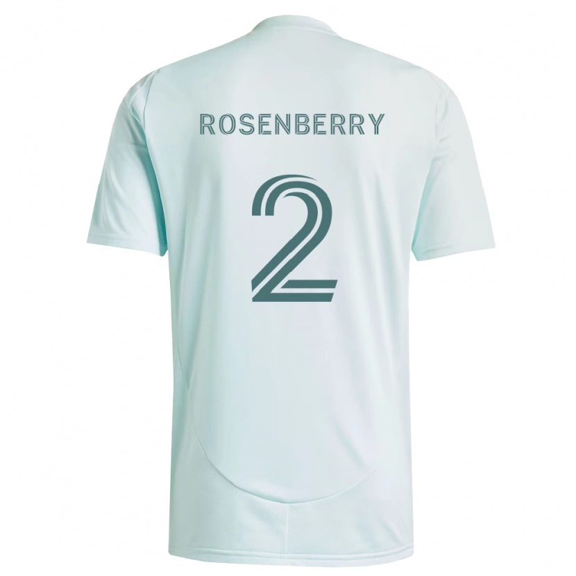 Danxen Femme Maillot Keegan Rosenberry #2 Blanc Vert Clair Tenues Extérieur 2026/27 T-Shirt
