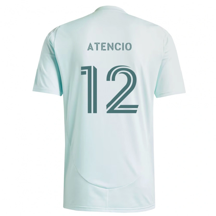 Danxen Femme Maillot Josh Atencio #12 Blanc Vert Clair Tenues Extérieur 2026/27 T-Shirt