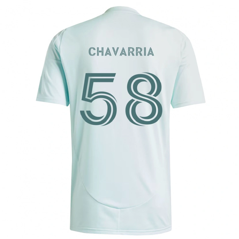 Danxen Femme Maillot Keith Chavarria #58 Blanc Vert Clair Tenues Extérieur 2026/27 T-Shirt