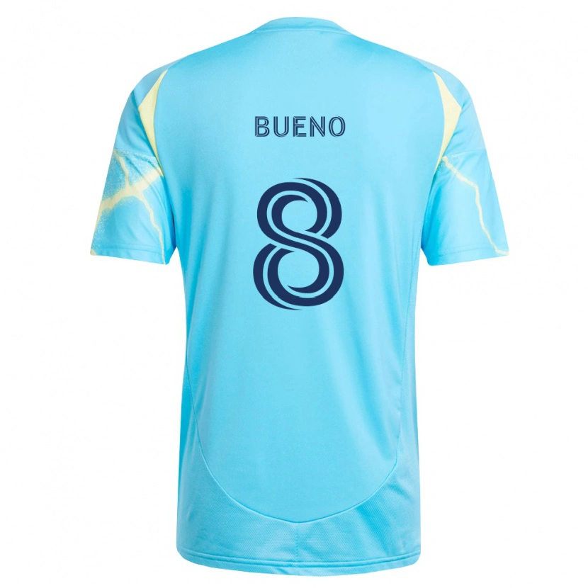 Danxen Femme Maillot Jesús Bueno #8 Bleu Clair Noir Jaune Clair Tenues Extérieur 2026/27 T-Shirt