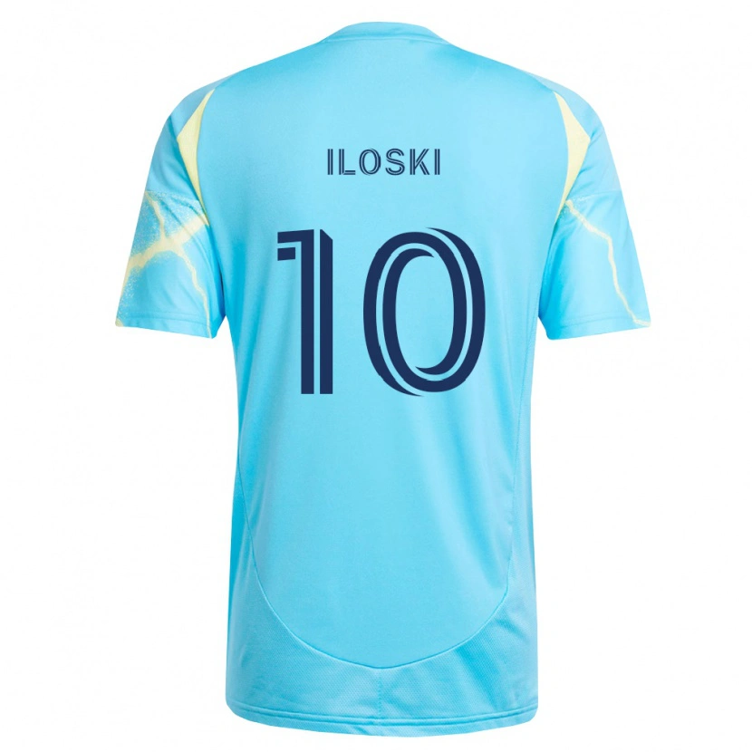 Danxen Femme Maillot Milan Iloski #10 Bleu Clair Noir Jaune Clair Tenues Extérieur 2026/27 T-Shirt