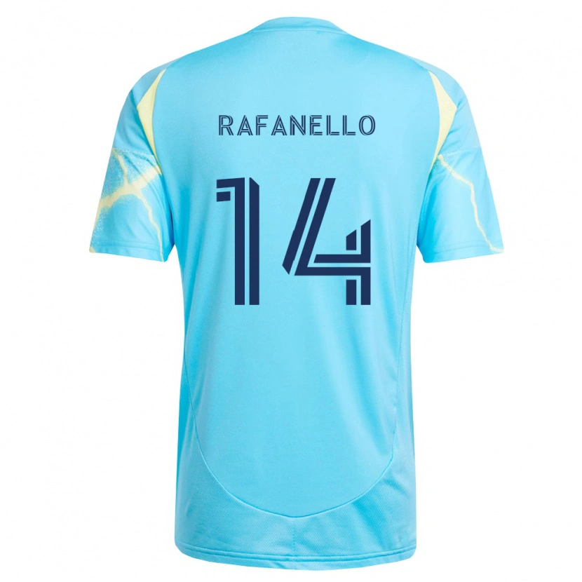 Danxen Femme Maillot Jeremy Rafanello #14 Bleu Clair Noir Jaune Clair Tenues Extérieur 2026/27 T-Shirt