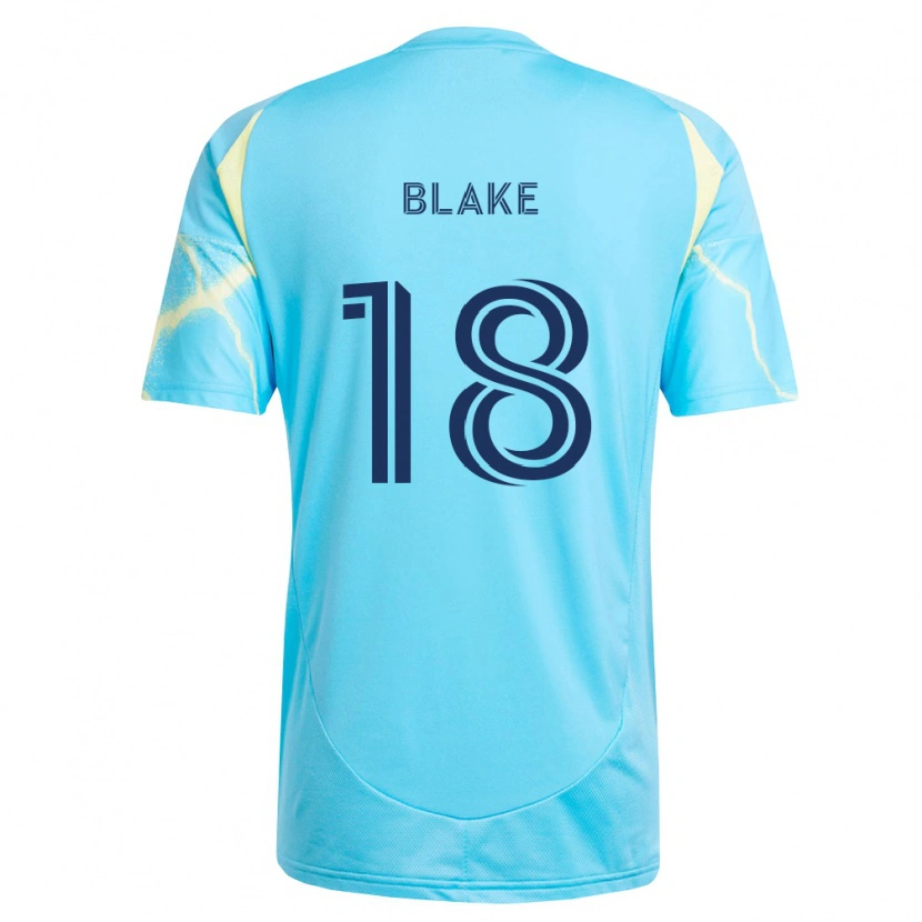 Danxen Femme Maillot Andre Blake #18 Bleu Clair Noir Jaune Clair Tenues Extérieur 2026/27 T-Shirt