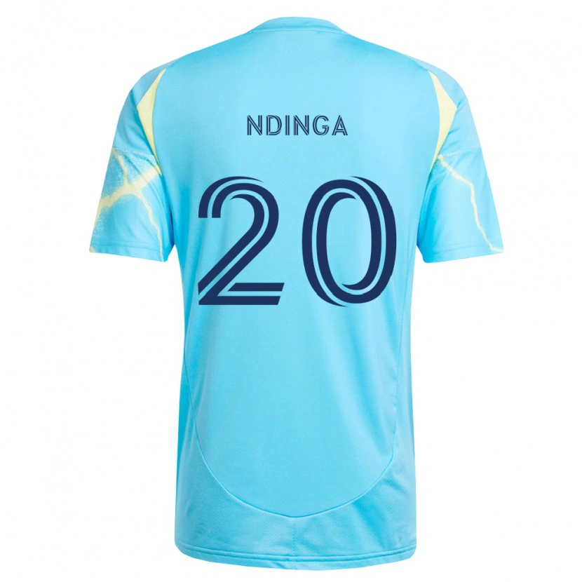 Danxen Femme Maillot Philippe Ndinga #20 Bleu Clair Noir Jaune Clair Tenues Extérieur 2026/27 T-Shirt