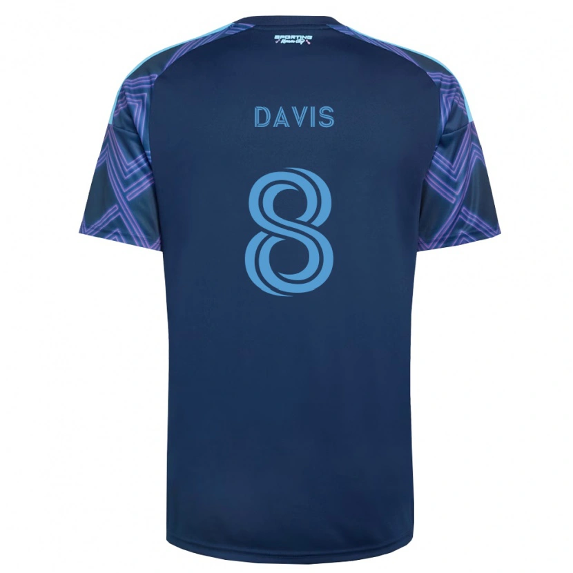 Danxen Femme Maillot Jake Davis #8 Bleu Royal Violet Tenues Extérieur 2026/27 T-Shirt