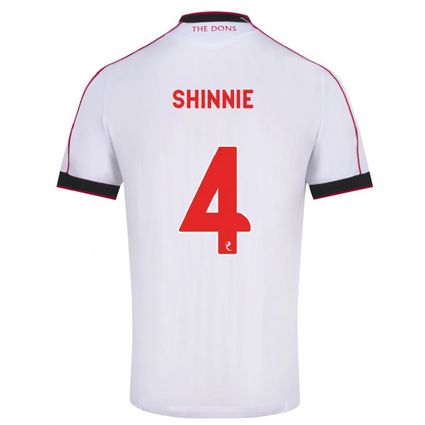 Danxen Femme Maillot Graeme Shinnie #4 Noir Rouge Blanc Tenues Extérieur 2026/27 T-Shirt