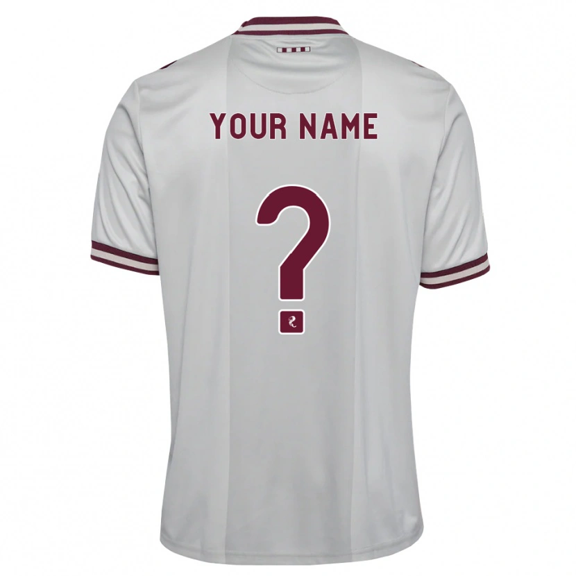 Danxen Femme Maillot Votre Nom #0 Blanc Bordeaux Tenues Extérieur 2026/27 T-Shirt