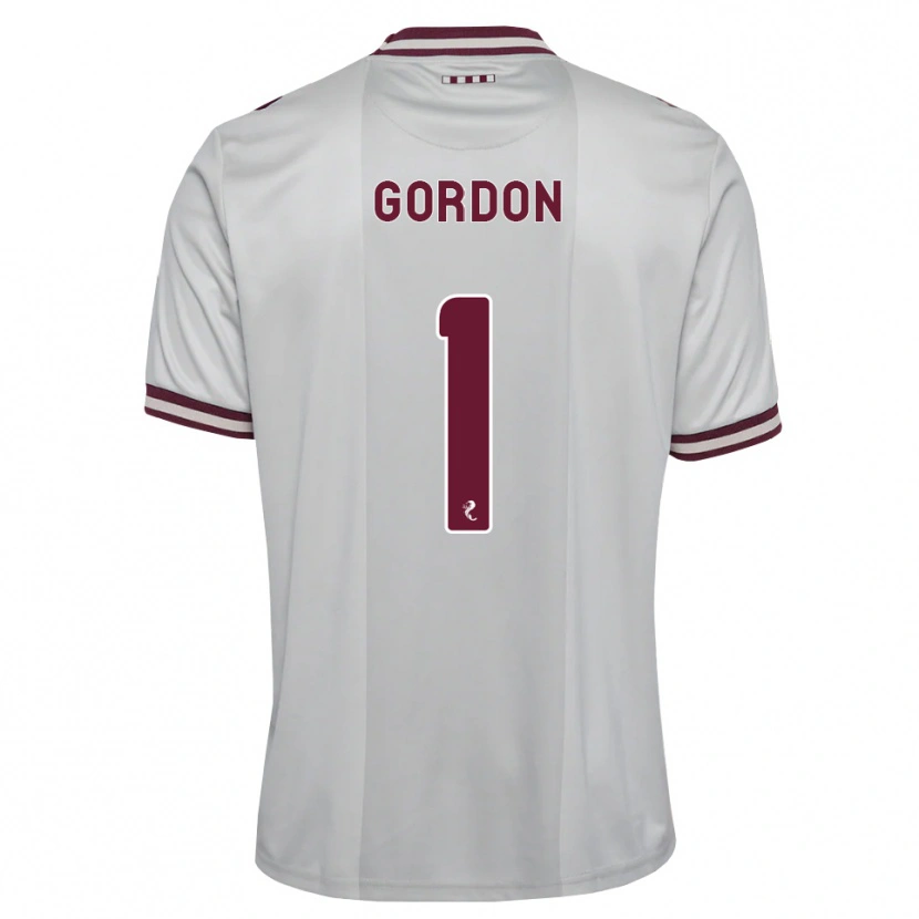 Danxen Femme Maillot Craig Gordon #1 Blanc Bordeaux Tenues Extérieur 2026/27 T-Shirt