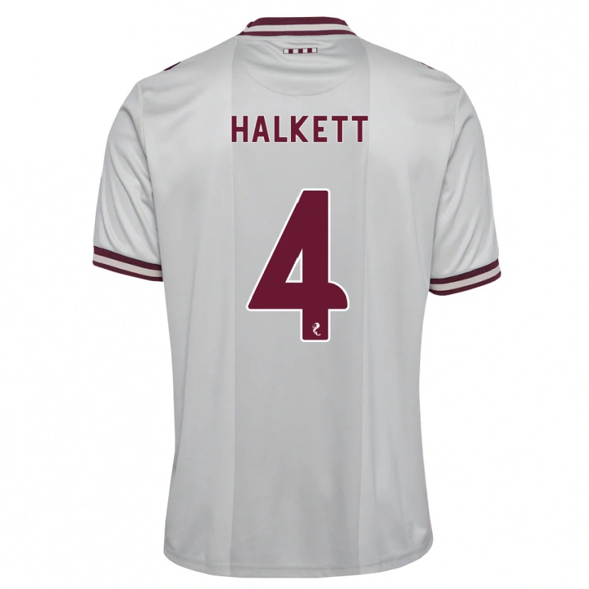 Danxen Femme Maillot Craig Halkett #4 Blanc Bordeaux Tenues Extérieur 2026/27 T-Shirt