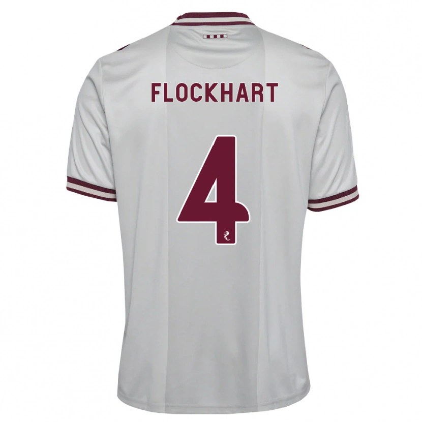 Danxen Femme Maillot Robbie Flockhart #4 Blanc Bordeaux Tenues Extérieur 2026/27 T-Shirt