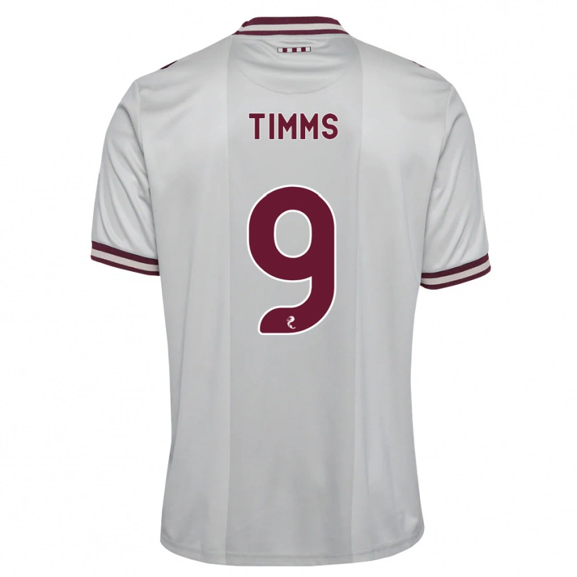 Danxen Femme Maillot Georgia Timms #9 Blanc Bordeaux Tenues Extérieur 2026/27 T-Shirt