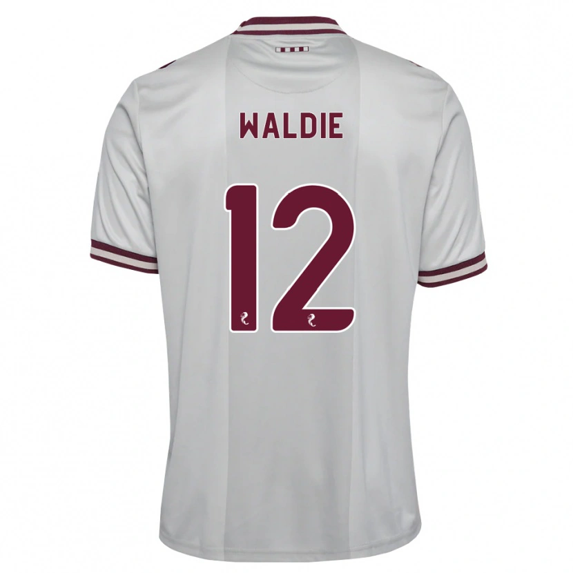 Danxen Femme Maillot Lizzie Waldie #12 Blanc Bordeaux Tenues Extérieur 2026/27 T-Shirt