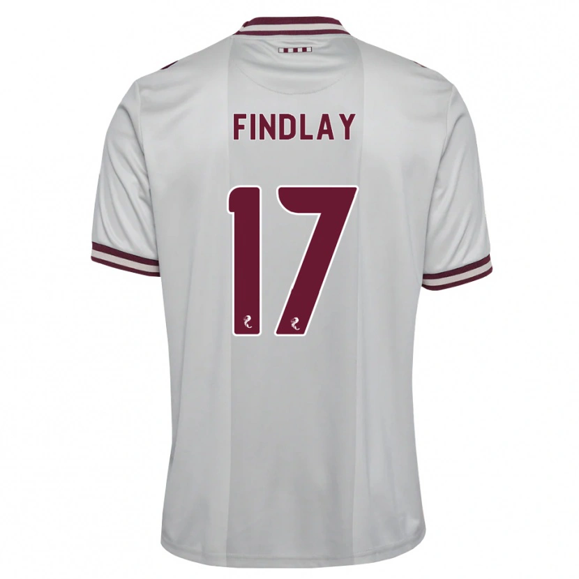 Danxen Femme Maillot Stuart Findlay #17 Blanc Bordeaux Tenues Extérieur 2026/27 T-Shirt