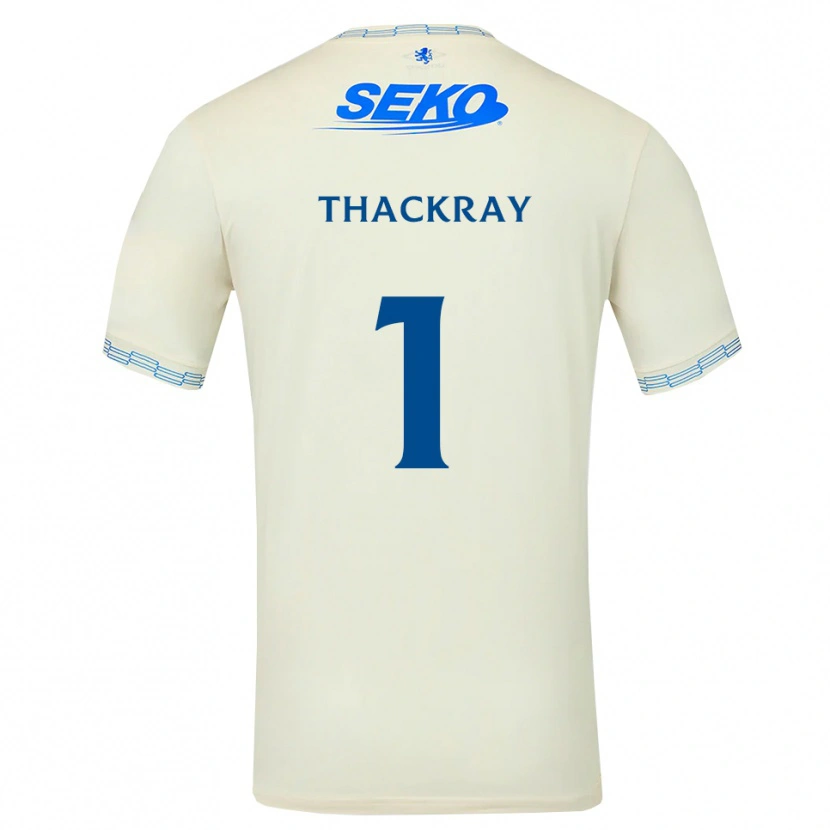 Danxen Femme Maillot Greig Thackray #1 Bleu Ciel Vif Blanc Tenues Extérieur 2026/27 T-Shirt