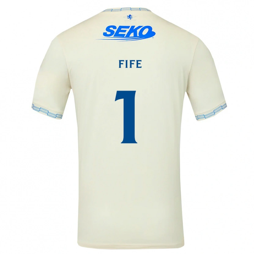 Danxen Femme Maillot Jenna Fife #1 Bleu Ciel Vif Blanc Tenues Extérieur 2026/27 T-Shirt