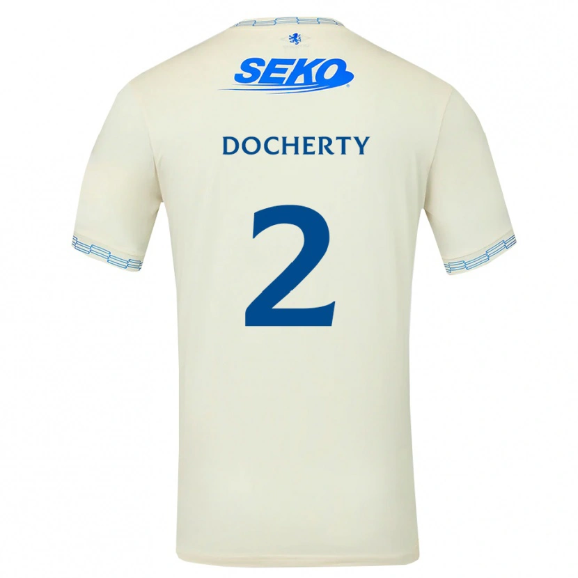 Danxen Femme Maillot Nicola Docherty #2 Bleu Ciel Vif Blanc Tenues Extérieur 2026/27 T-Shirt