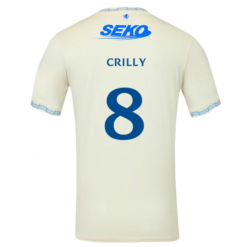 Danxen Femme Maillot Aiden Crilly #8 Bleu Ciel Vif Blanc Tenues Extérieur 2026/27 T-Shirt