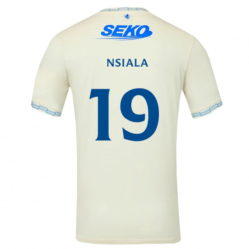 Danxen Femme Maillot Clinton Nsiala #19 Bleu Ciel Vif Blanc Tenues Extérieur 2026/27 T-Shirt