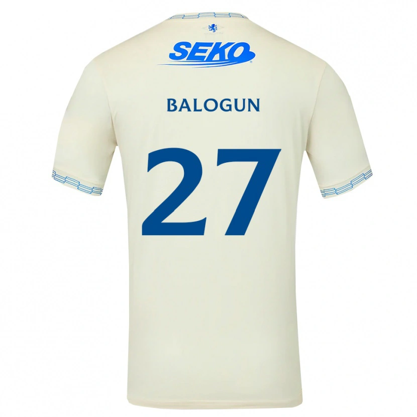Danxen Femme Maillot Leon Balogun #27 Bleu Ciel Vif Blanc Tenues Extérieur 2026/27 T-Shirt