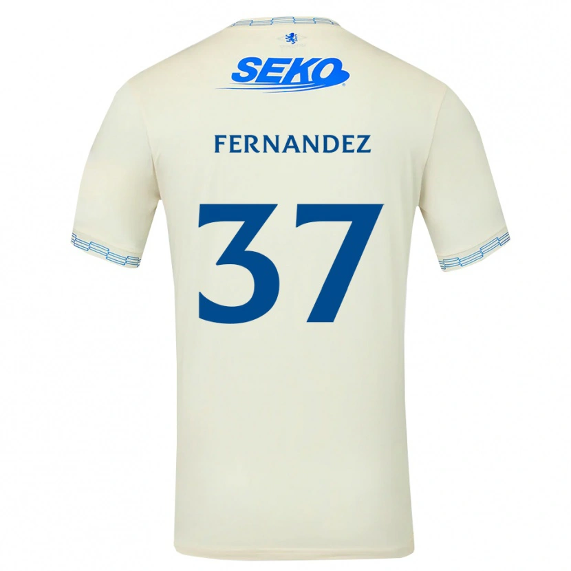 Danxen Femme Maillot Emmanuel Fernandez #37 Bleu Ciel Vif Blanc Tenues Extérieur 2026/27 T-Shirt