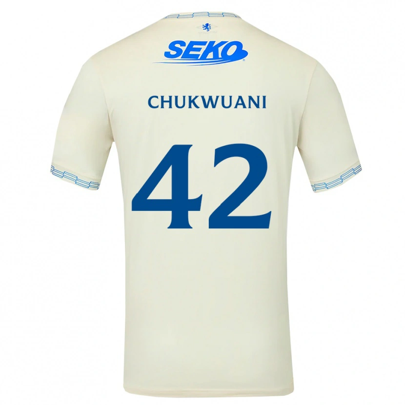 Danxen Femme Maillot Tochi Chukwuani #42 Bleu Ciel Vif Blanc Tenues Extérieur 2026/27 T-Shirt