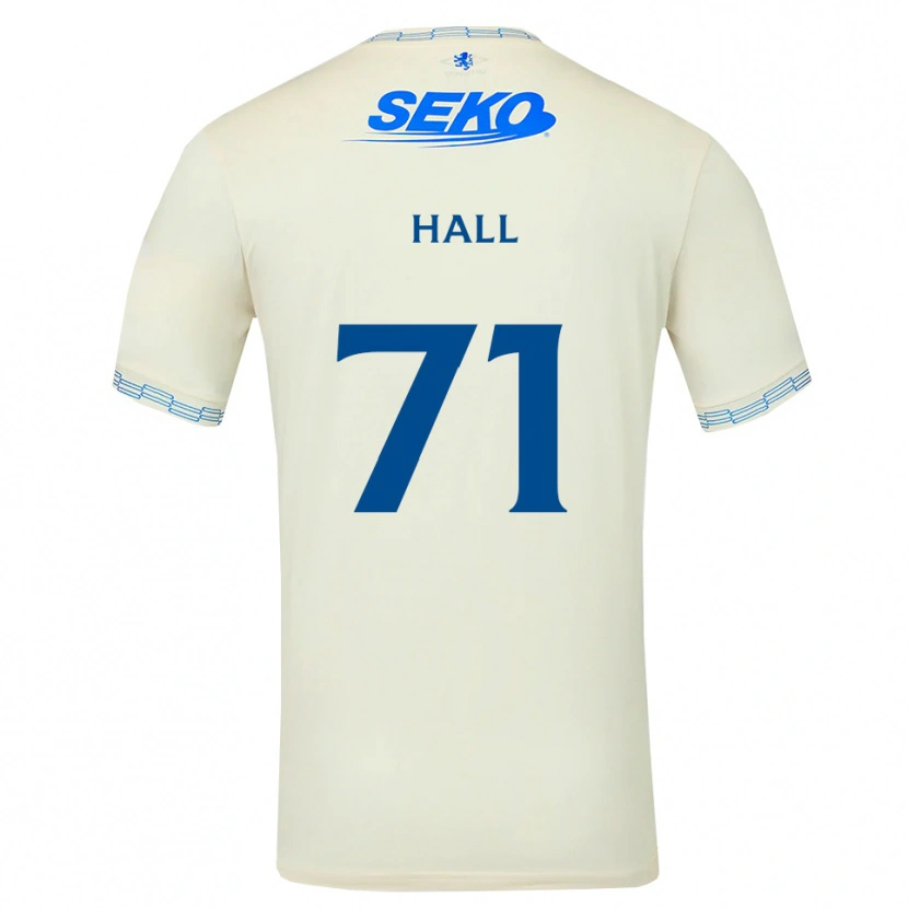 Danxen Femme Maillot Ruaridh Hall #71 Bleu Ciel Vif Blanc Tenues Extérieur 2026/27 T-Shirt