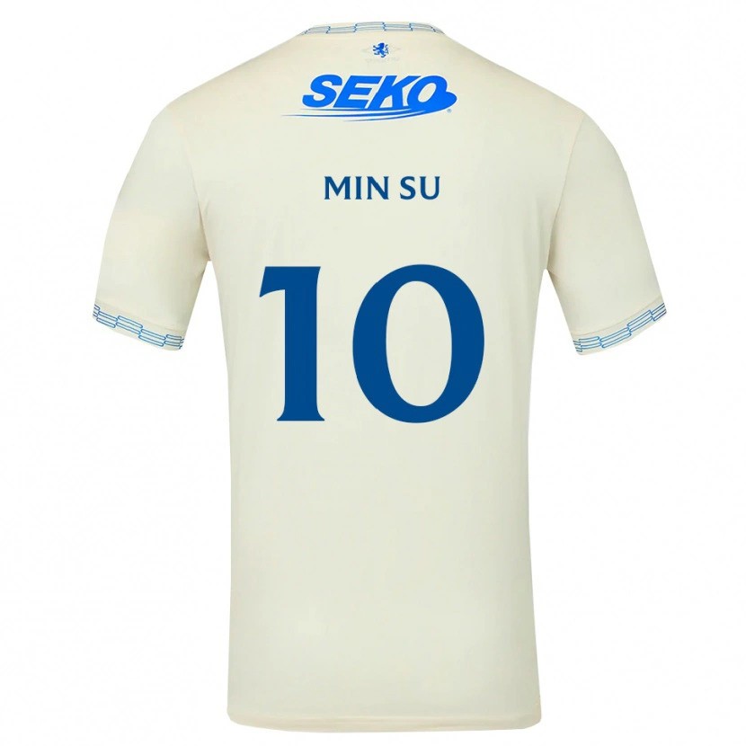 Danxen Femme Maillot Min-Su Kim #10 Bleu Ciel Vif Blanc Tenues Extérieur 2026/27 T-Shirt