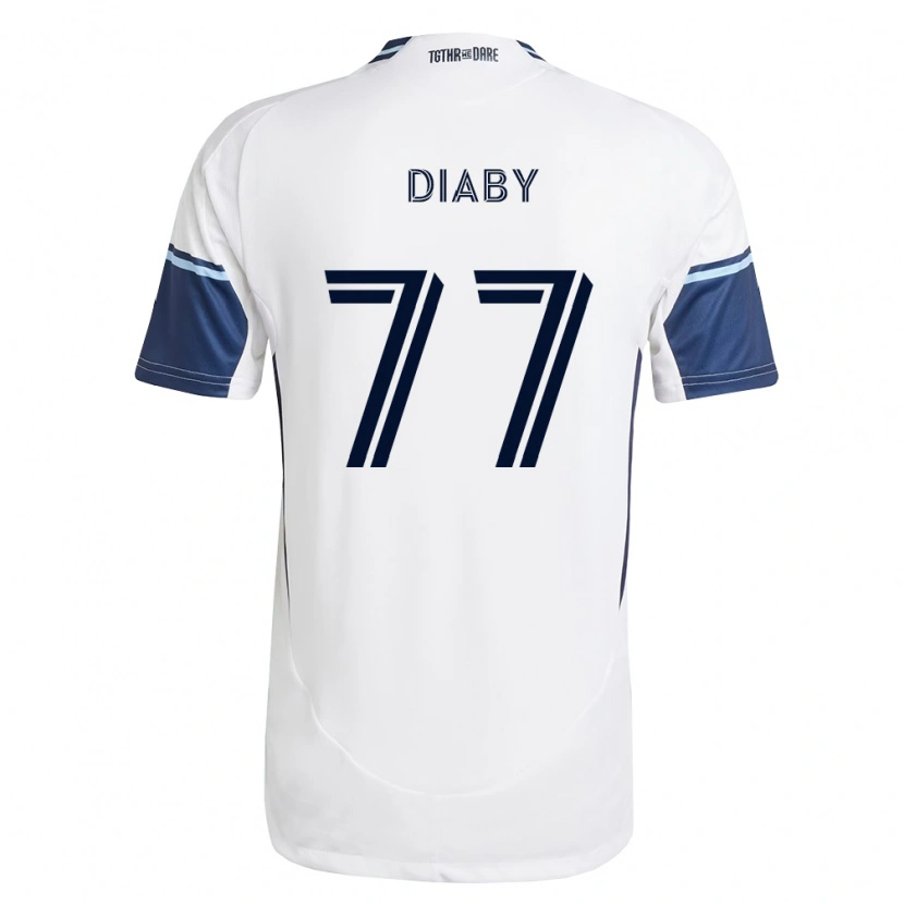 Danxen Femme Maillot Yadaly Diaby #77 Blanc Bleu Royal Tenues Domicile 2026/27 T-Shirt