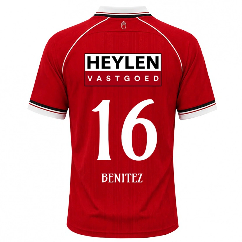 Danxen Enfant Maillot Mauricio Benítez #16 Rouge Blanc Noir Tenues Domicile 2026/27 T-Shirt