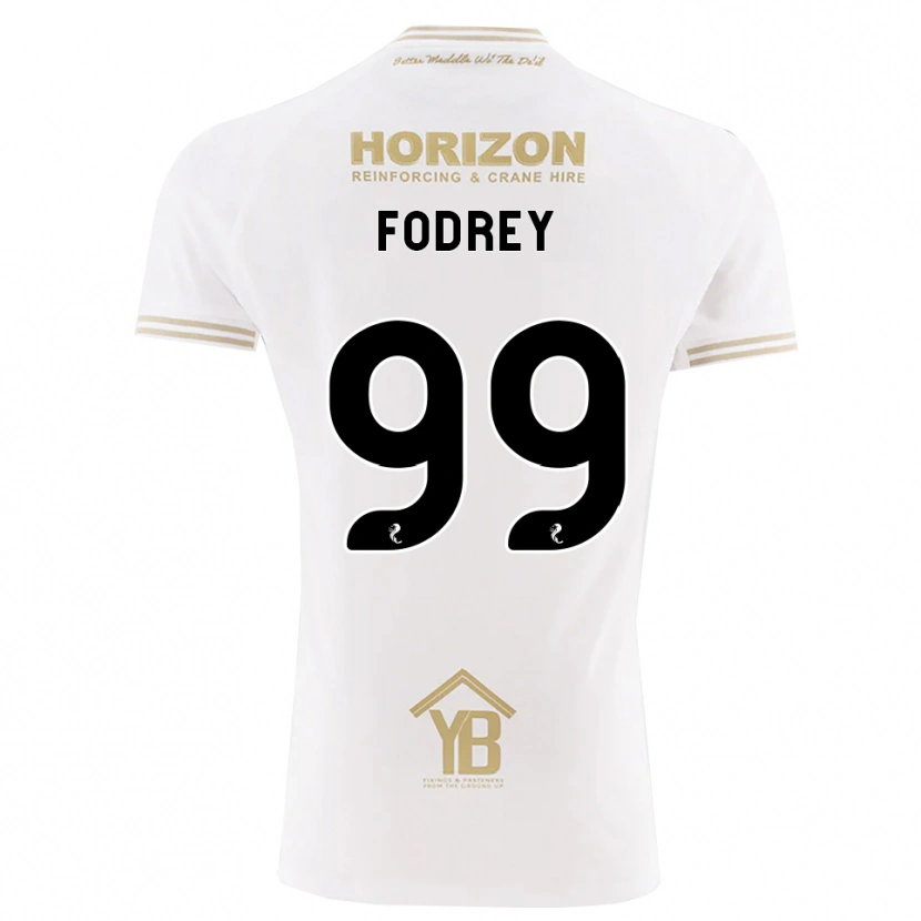 Danxen Enfant Maillot Cj Fodrey #99 Blé Blanc Tenues Extérieur 2026/27 T-Shirt