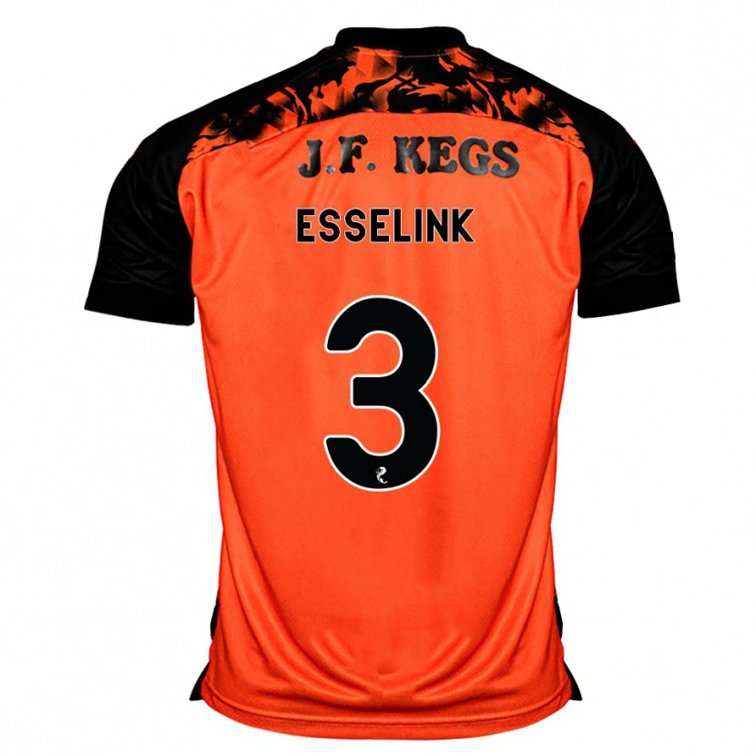 Danxen Enfant Maillot Bert Esselink #3 Orange Noir Blanc Tenues Domicile 2026/27 T-Shirt