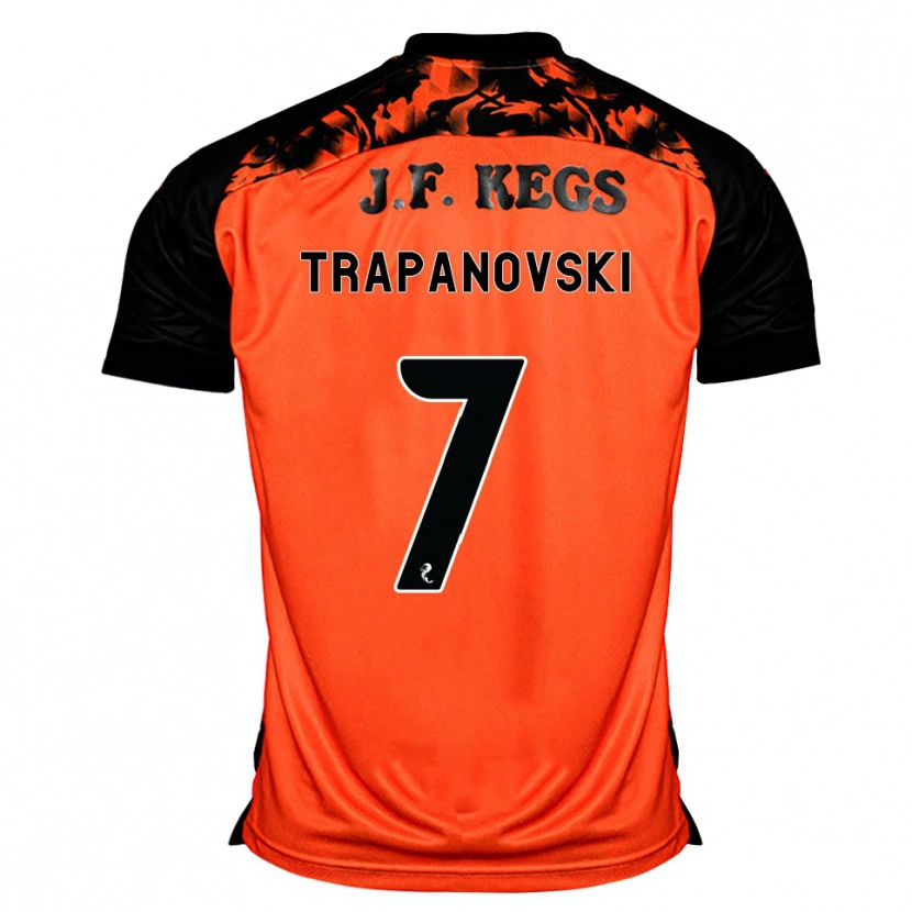 Danxen Enfant Maillot Kristijan Trapanovski #7 Orange Noir Blanc Tenues Domicile 2026/27 T-Shirt