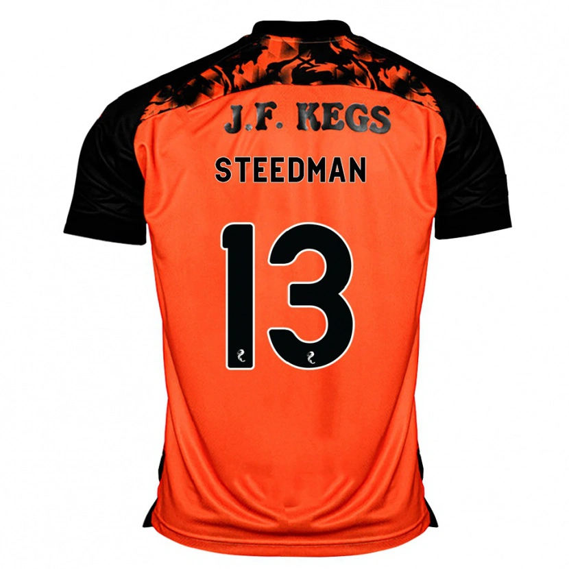 Danxen Enfant Maillot Morgan Steedman #13 Orange Noir Blanc Tenues Domicile 2026/27 T-Shirt