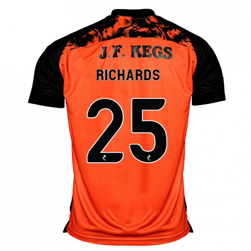 Danxen Enfant Maillot Dave Richards #25 Orange Noir Blanc Tenues Domicile 2026/27 T-Shirt