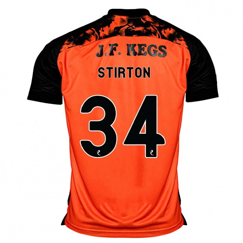 Danxen Enfant Maillot Owen Stirton #34 Orange Noir Blanc Tenues Domicile 2026/27 T-Shirt