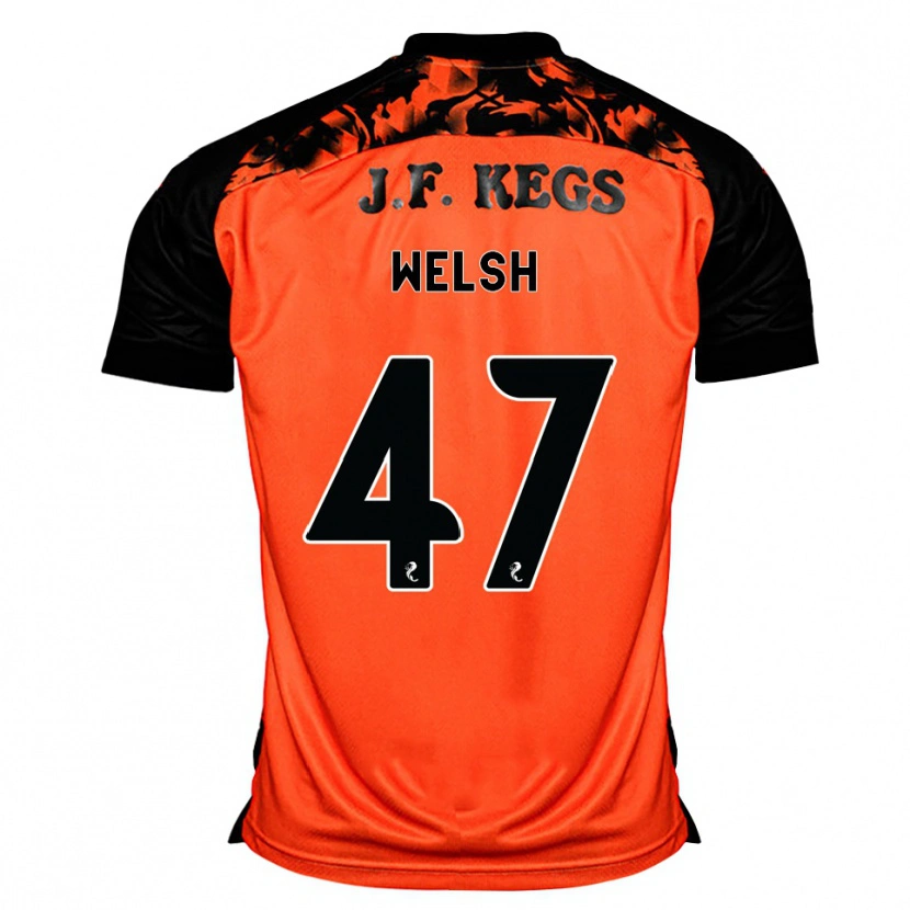 Danxen Enfant Maillot Harry Welsh #47 Orange Noir Blanc Tenues Domicile 2026/27 T-Shirt